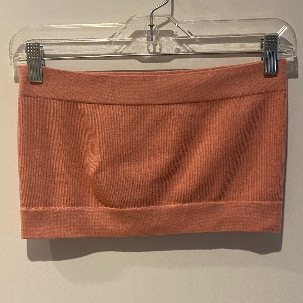 LOFT Size XL/XXL Daydream Seamless Bandeau Bralette in Salmon Pink